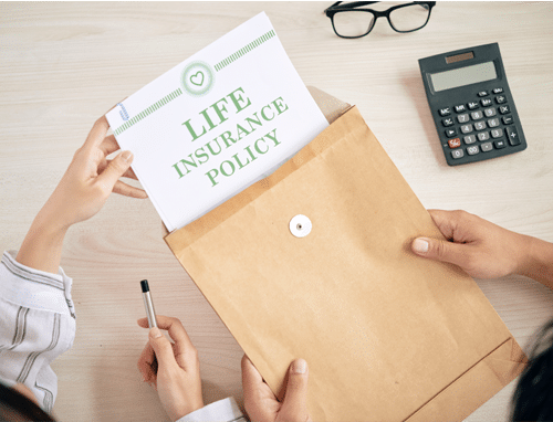 A family protected by life insurance coverage